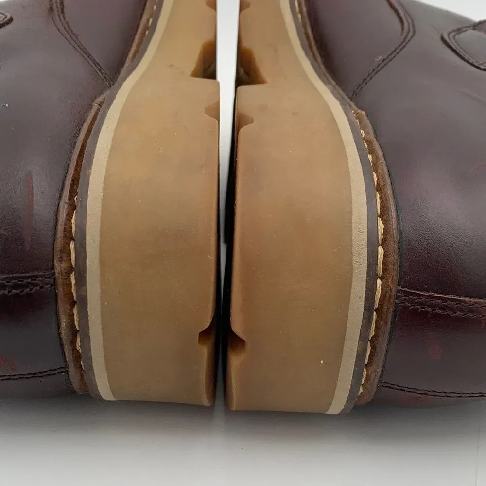 Lugz Men’s Brown Leather Buckle Shoes Made in USA Size EU 43 Y2K workwear
